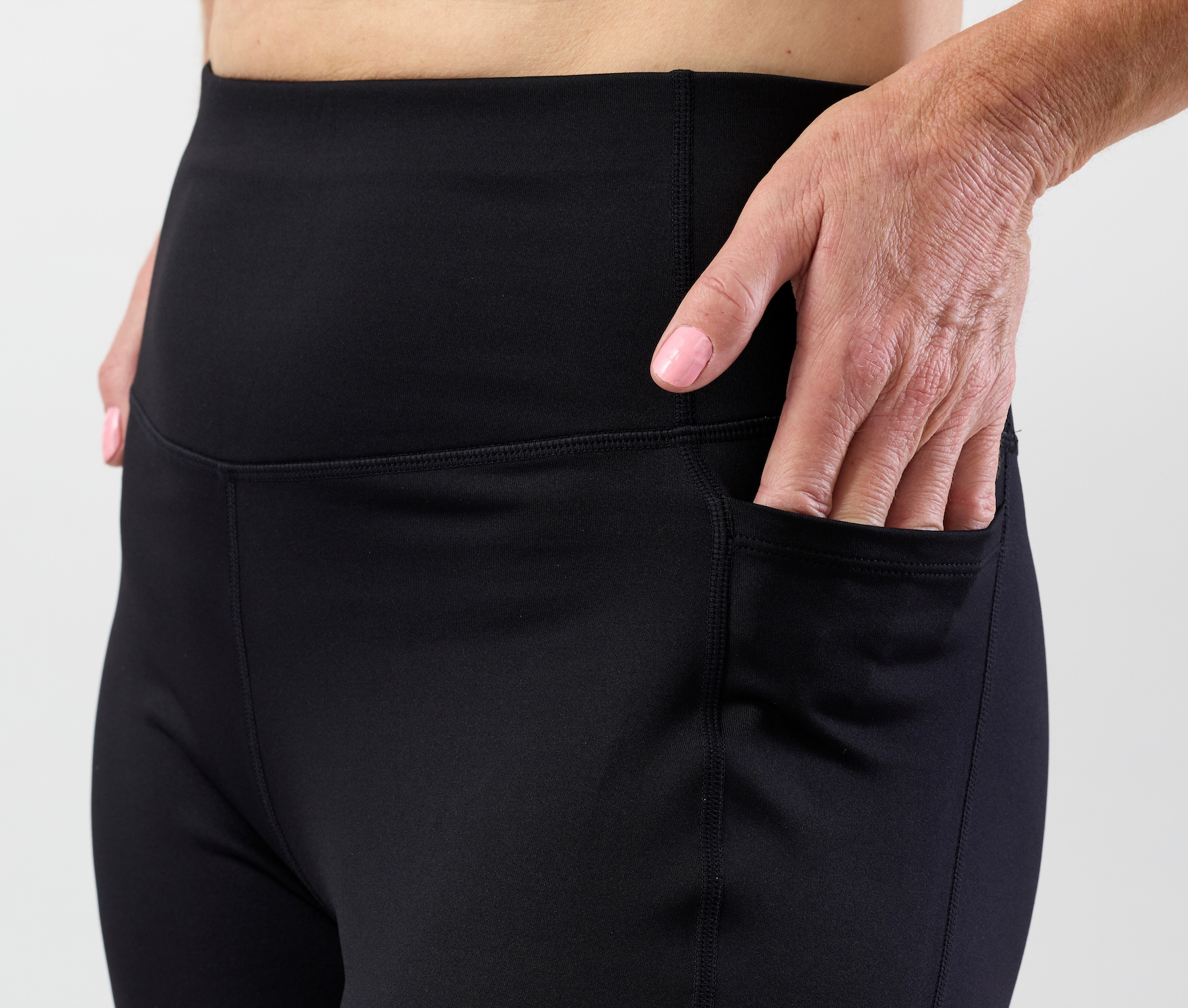 Close up view of the beautiful soft and comfy black fabric